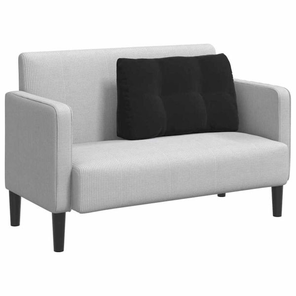 Възглавница за гръб Черно 80 x 24 x 50 см Кадифе