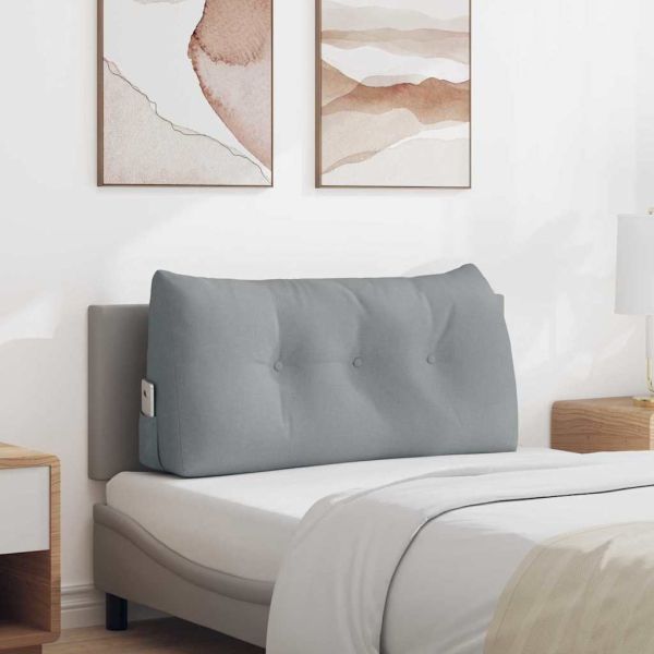 Възглавница за гръб Светлосиво 100 x 24 x 50 см текстил