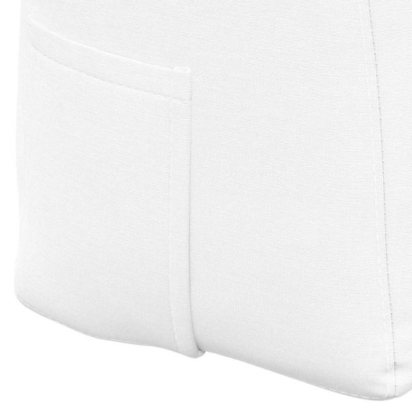 Възглавница за гръб Бяло 100 x 24 x 50 см текстил