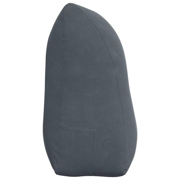 Възглавница за гръб Тъмен сив 100 x 24 x 50 см Кадифе