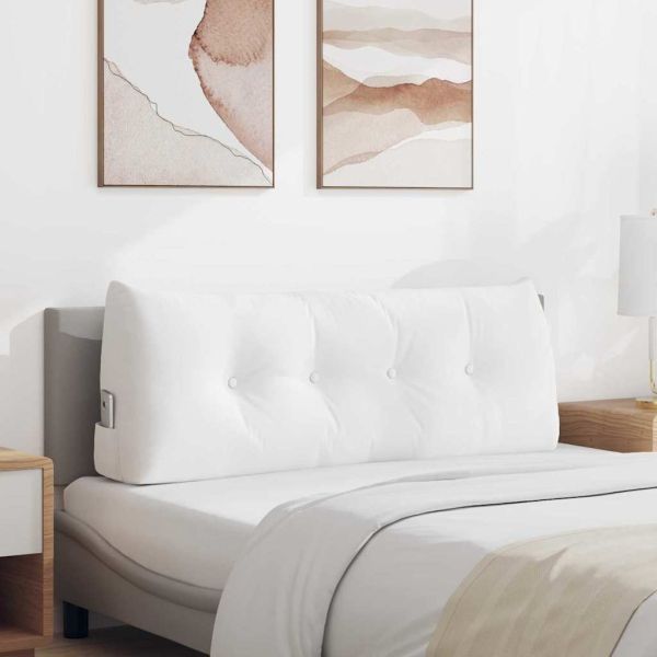 Възглавница за гръб Бяло 120 x 24 x 50 см текстил