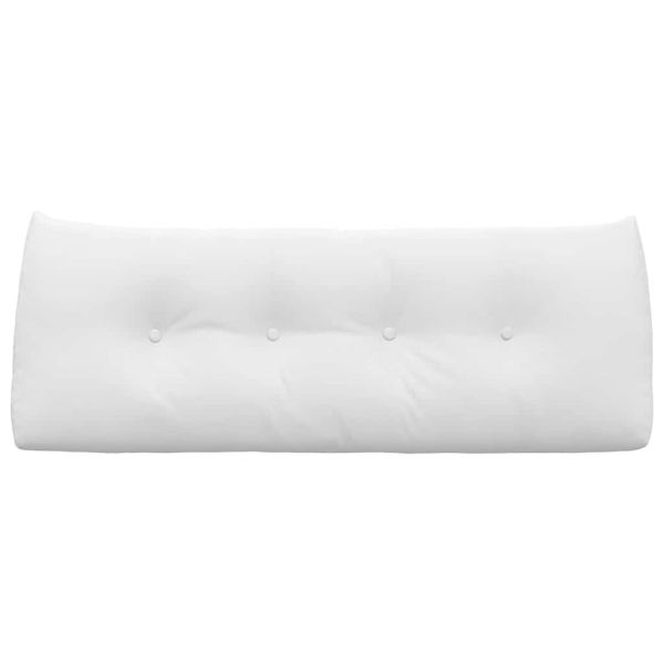 Възглавница за гръб Бяло 120 x 24 x 50 см текстил