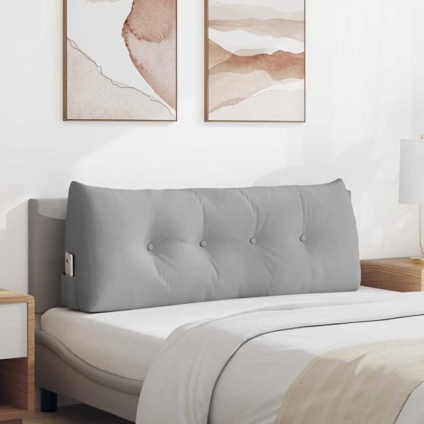 Възглавница за гръб Облачно сиво 120 x 24 x 50 см текстил