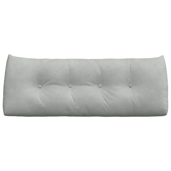 Възглавница за гръб Светлосиво 120 x 24 x 50 см Кадифе