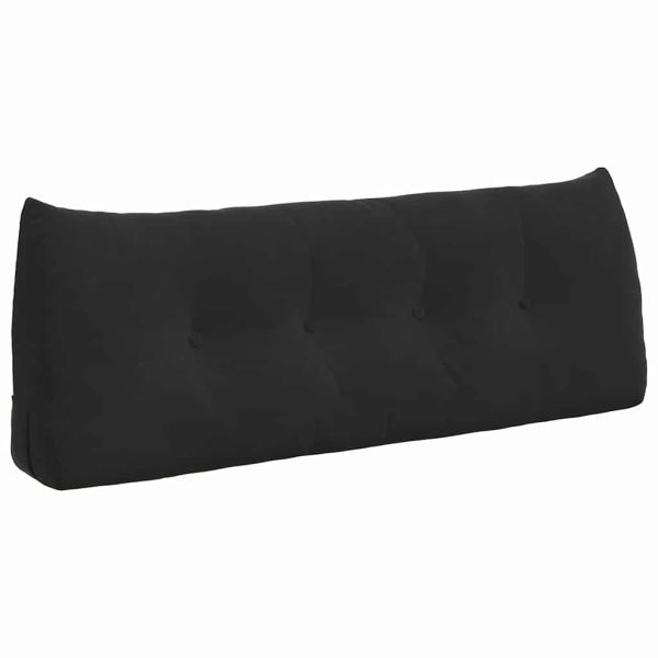 Възглавница за гръб Черно 120 x 24 x 50 см Кадифе