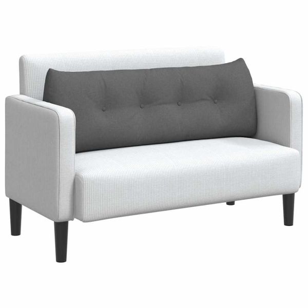 Възглавница за гръб Тъмен сив 140 x 24 x 50 см текстил