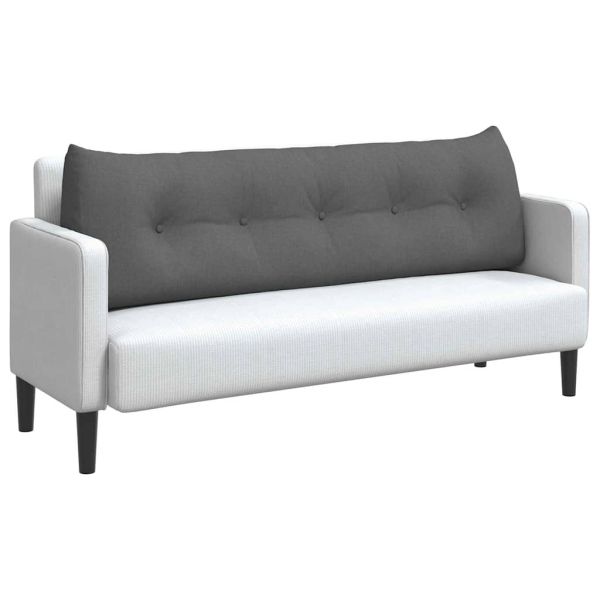 Възглавница за гръб Тъмен сив 160 x 24 x 50 см текстил