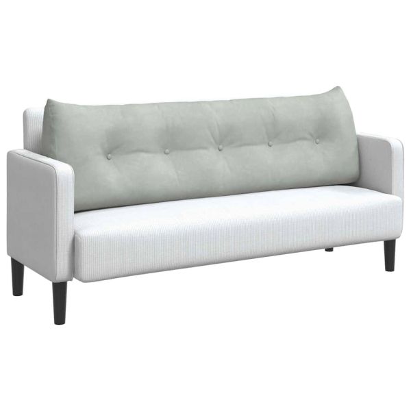 Възглавница за гръб Светлосиво 160 x 24 x 50 см Кадифе