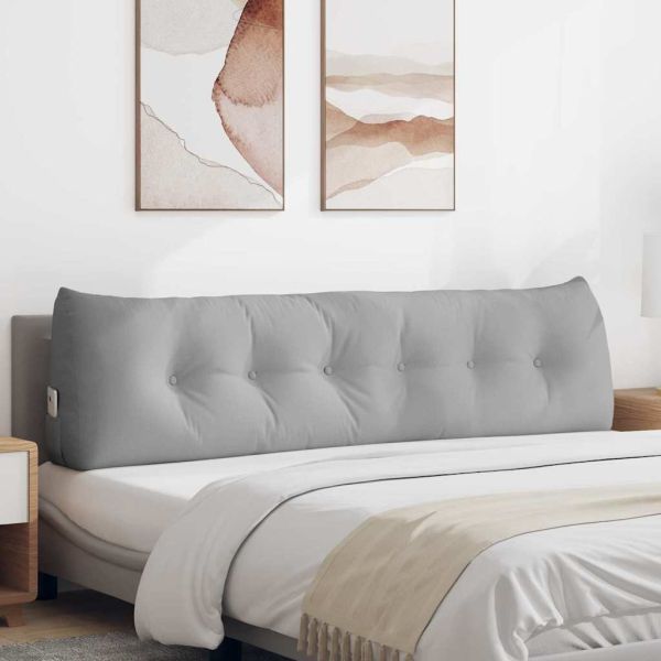 Възглавница за гръб Облачно сиво 180 x 24 x 50 см текстил