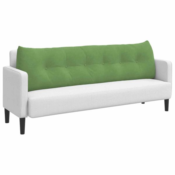 Възглавница за гръб Светло зелено 180 x 24 x 50 см Кадифе