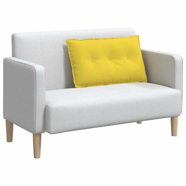 Възглавница за гръб Светло жълто 80 x 19 x 50 см текстил