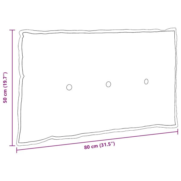 Възглавница за гръб Дънково син 80 x 19 x 50 см текстил