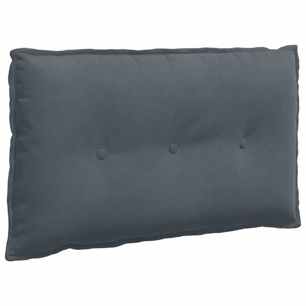 Възглавница за гръб Тъмен сив 80 x 50 cm Кордюрова тъкан