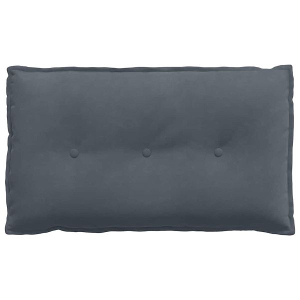 Възглавница за гръб Тъмен сив 80 x 50 cm Кордюрова тъкан