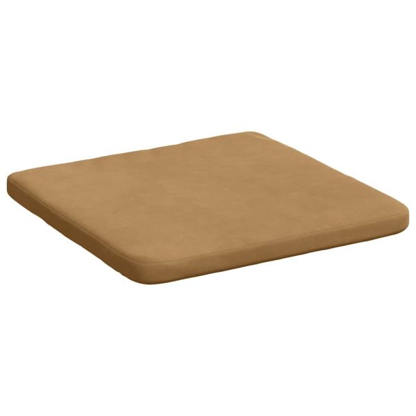 Възглавници за седалки 4 pcs Кафяво 40 x 40 x 3 cm Кадифе