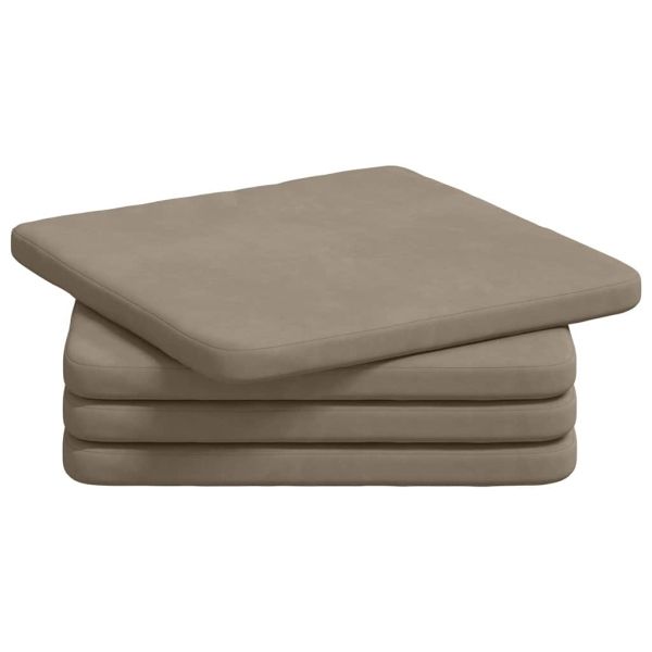 Възглавници за седалки 4 pcs Таупе 40 x 40 x 3 cm