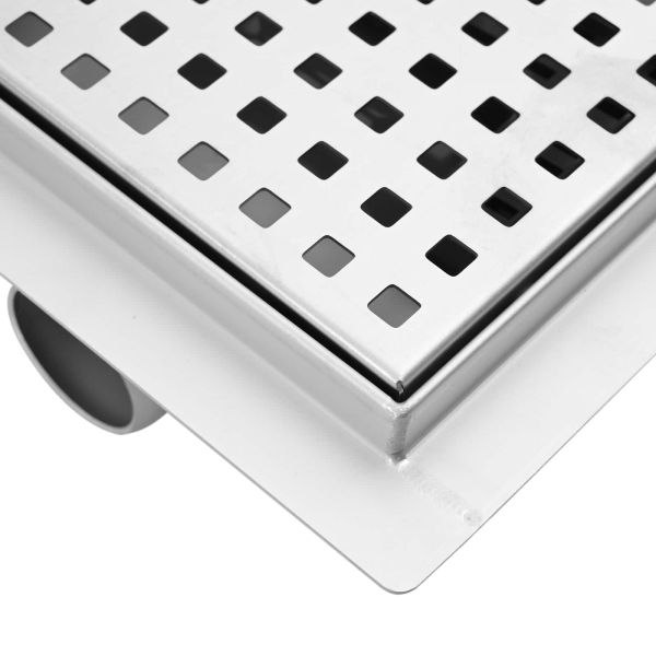 Дренаж за душ с точки Сребрист 15 x 15 см