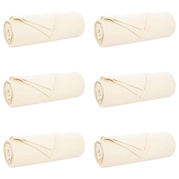 Одеала за хвърляне 6 pcs Крем 210 x 140 см Мека вълна