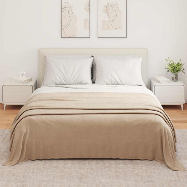 Одеала за хвърляне 6 pcs Камилски 350 x 270 см Мека вълна