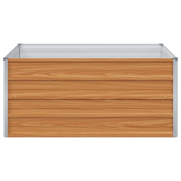 Градинска повдигната леха Светло кафяво 100 x 100 x 45 cm