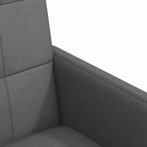 Столове с Колела 2 pcs Тъмносив 58 х 65 х 94 см текстил