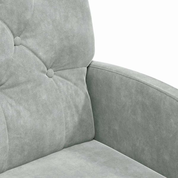 Столове с Колела 2 pcs Светлосиво 58 x 67 x 97 см Кадифе