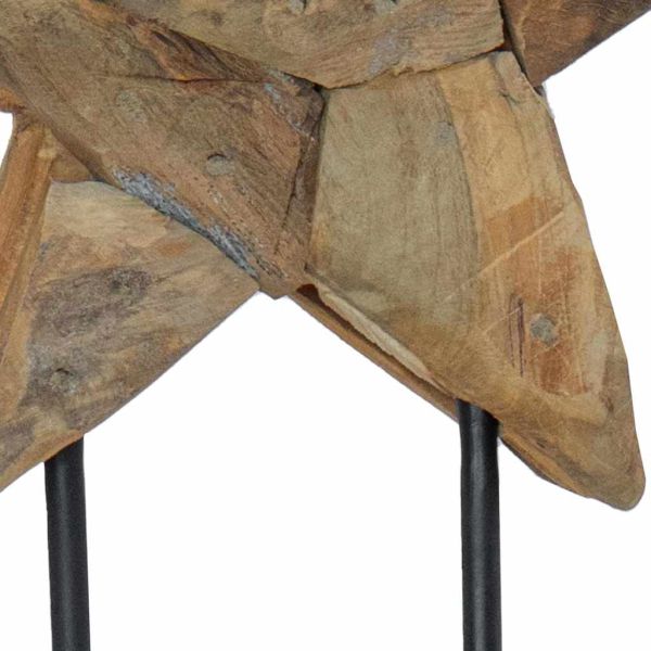 Коледна звезда Кафяво 31 x 15 x 46 см Солидно тиково дърво