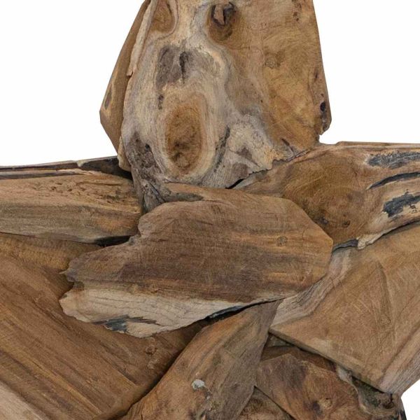 Коледна звезда Кафяво 59,5 x 18 x 74 см Солидно тиково дърво