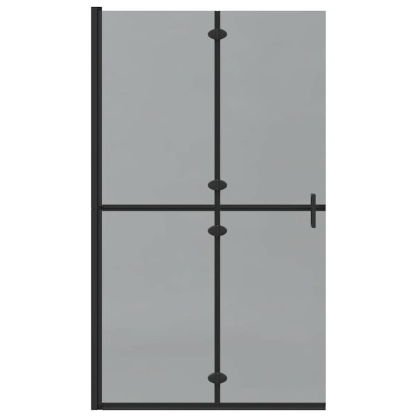 Стена за душ с влизане Черно 110 x 6,5 x 190 см