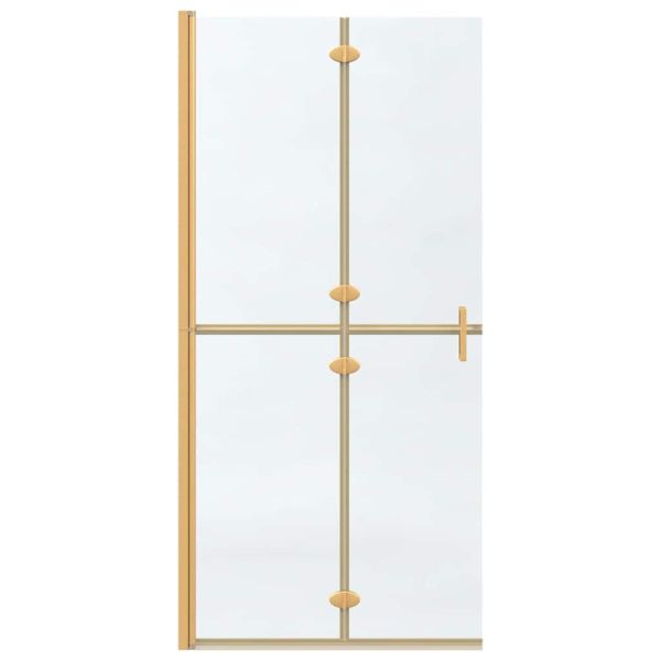 Стена за душ с влизане Златист 90 x 6.5 x 190 см