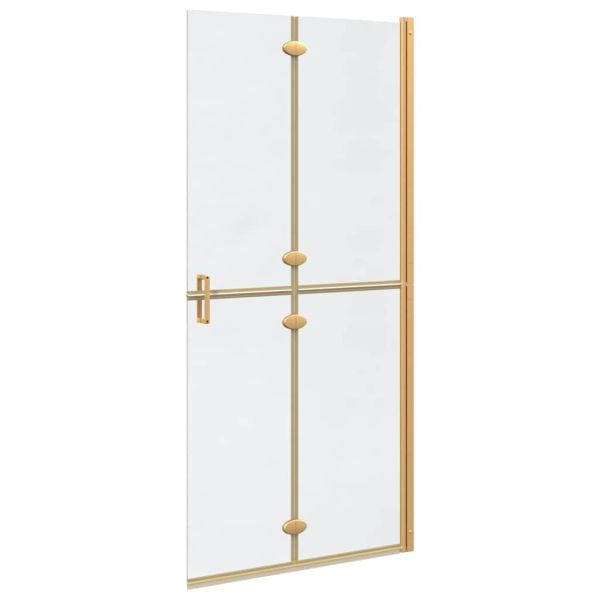 Стена за душ с влизане Златист 90 x 6.5 x 190 см
