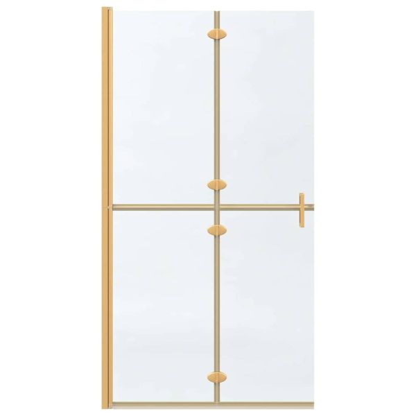 Стена за душ с влизане Златист 100 x 6,5 x 190 см