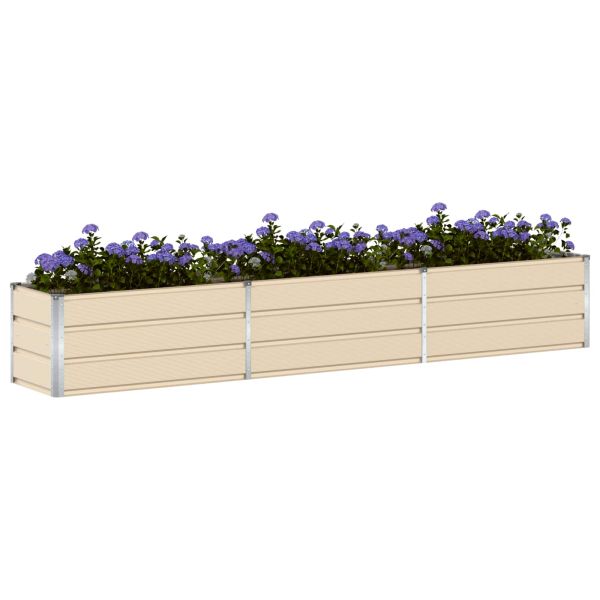 Кашпа Слонова кост 290 x 50 x 45 см Галванизирана стомана