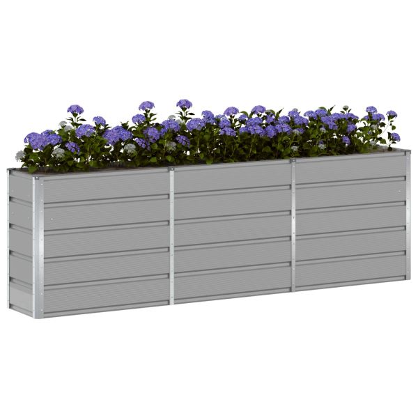 Кашпа Светлосиво 240 x 40 x 75 см Стомана