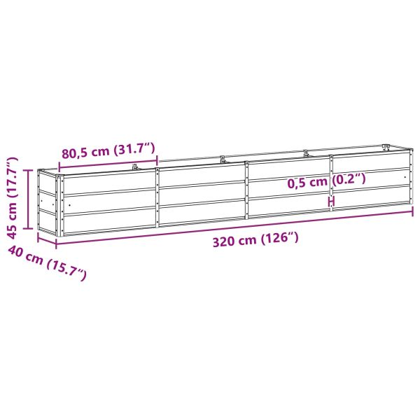 Кашпа Антрацит 320 x 40 x 45 cm Стомана