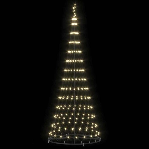 LED Коледна Елха с 295 LED светодиода Топло бяло 250 cm Метал