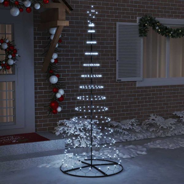LED Коледна Елха с 295 LED светодиода Хладно бяло 250 cm Метал