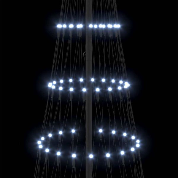 LED Коледна Елха с 295 LED светодиода Хладно бяло 250 cm Метал