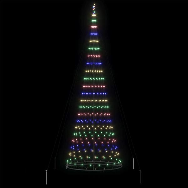 LED Коледна Елха с 455 LED светодиода Многоцветен 399 см Метал