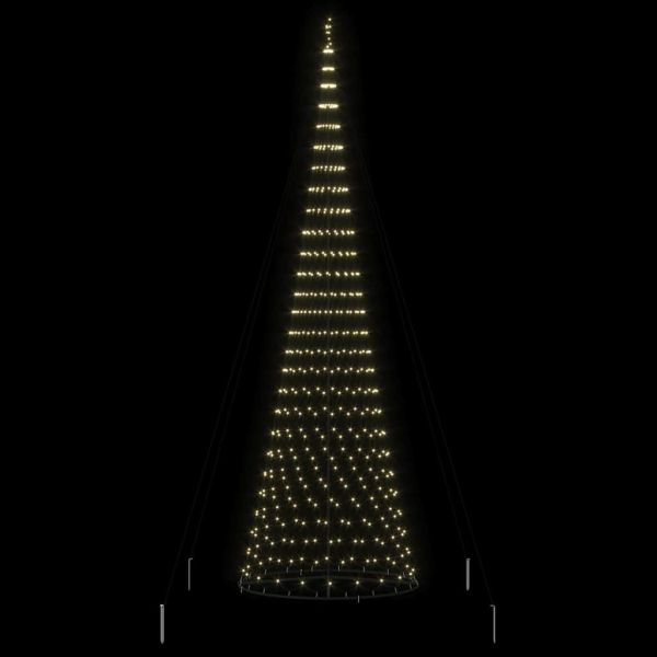 LED Коледна Елха с 555 LED светодиода Топло бяло 500 cm Метал
