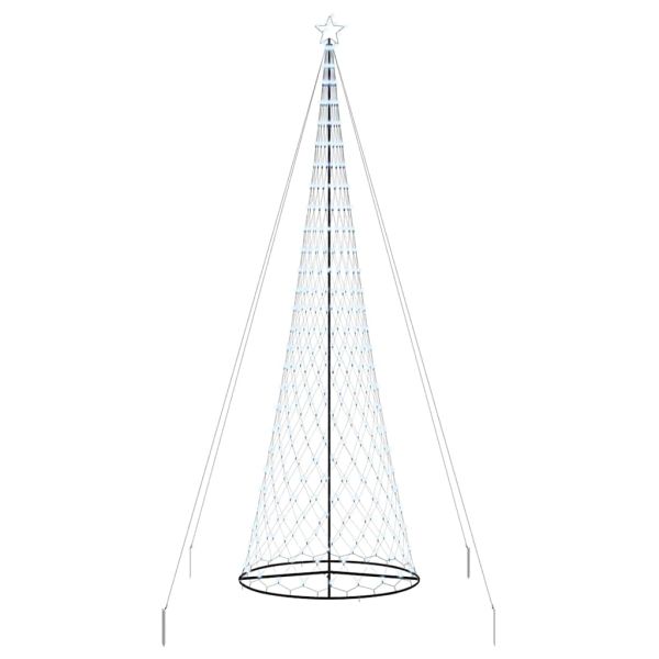 LED Коледна Елха с 555 LED светодиода Хладно бяло 500 cm Метал