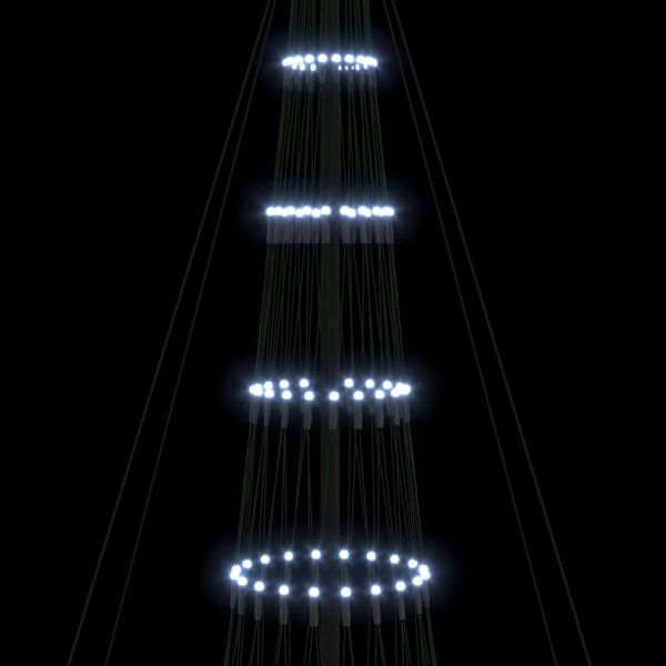 LED Коледна Елха с 555 LED светодиода Хладно бяло 500 cm Метал