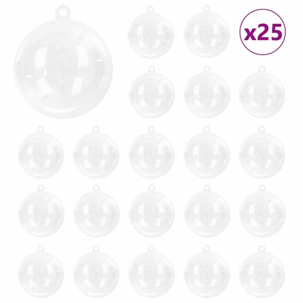 Комплект коледни топки 25 pcs Прозрачен Ø 10 см