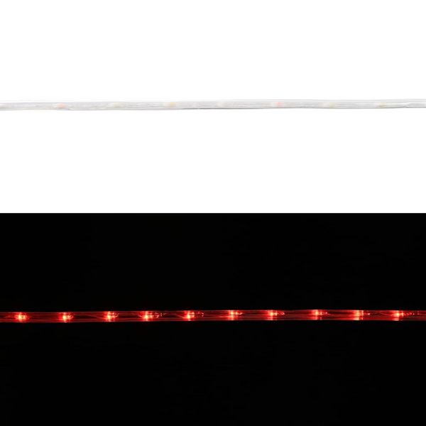 Светещо въже с 2400 LED светодиода Червено 100 m ПВЦ