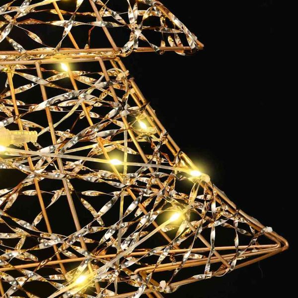 Коледно дърво с 120 LED светодиода Топло бяло 120,5 cm PET