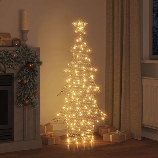 Коледно дърво с 160 LED светодиода Топло бяло 151 cm PET