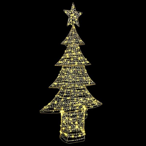 Коледно дърво с 240 LED светодиода Топло бяло 181 cm PET