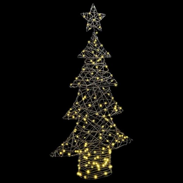 Коледно дърво с 160 LED светодиода Топло бяло 150 cm Ратан