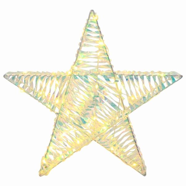 3D звезда с 50 LED светодиода Топло бяло 55 x 52.5 x 9 см PET