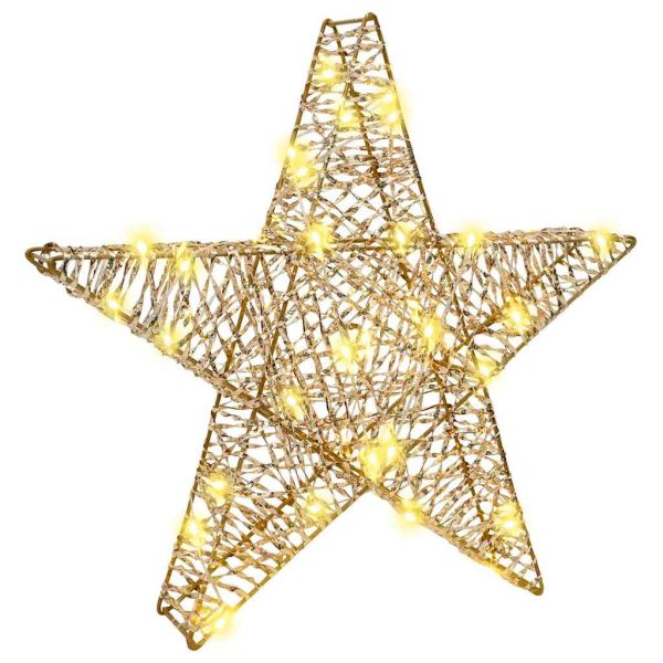 3D звезда с 50 LED светодиода Топло бяло 55 x 52.5 x 9 см PET
